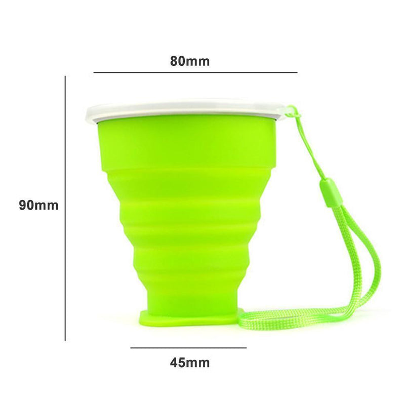 5pcs/set Silicone Outdoor Travel Cycling Foldable Water Bottle Portable Tea Cups