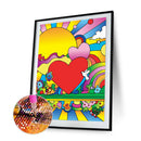 5D DIY Colorful Heart Full Round Drill Diamond Painting Kit Artwork Craft
