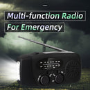 3 LED Lights Flashlight Hand Crank Radio 1200mAh Power AM FM Radio Black