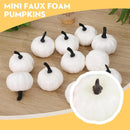 12PCS Mini Artificial Foam Pumpkin Simulation Props Halloween Party Decor White/