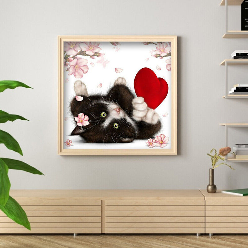 Diamond Painting Love Kitten Full Round Drill Picture of Rhinestone DIY Drawing