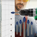 5pcs Drilling Tools Glass Tipped Ceramic Tile Cutter Triangle Drill Bits Newly