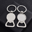 Bottle Opener Key Rings Heat Transfer Sublimation Blanks Keychains For Man