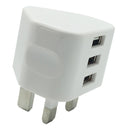 Dual USB UK Mains Wall Charger Charger Adapter USB Receiver Adapters 3 Pin Plug
