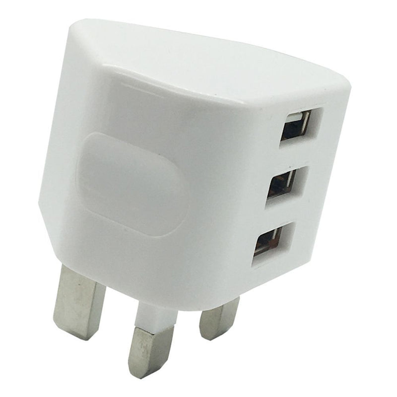 Dual USB UK Mains Wall Charger Charger Adapter USB Receiver Adapters 3 Pin Plug