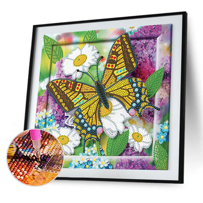 #A Partial Special Shaped Drill Diamond Mosaic Butterfly Series Kit Rhinestone D