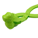 Dinosaur Snowball Maker Clip Outdoor Winter Snow Sand Mold Fun Toys (Green)