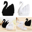 Boxes Swan Style Wedding Storage Display Velvet Ring Holder Gift Jewelry Box
