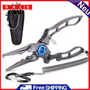 Outdoor Spring Fishing Lure Pliers Tongs Hook Remover Braid Line Cutter Scissors