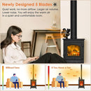 Heat Powered Stove Fan Parts for Wood Log Burner Fireplace Fan Black#