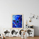 Blue Purple Butterfly Full Round Diamond Painting Decorative Rhinestone Picture