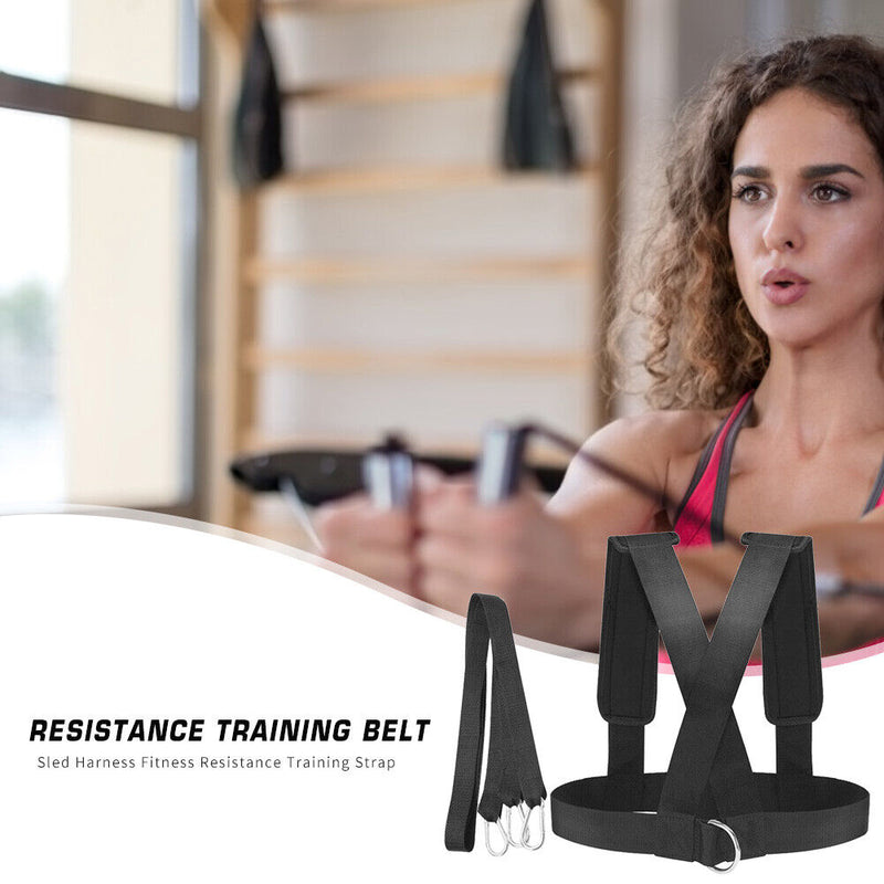 Sled Harness Tire Pulling Strap Fitness Resistance Strength Workout Workout Pad