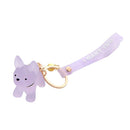 creative crystal female bag ornament bulldog Decorative Hooks key chain Puppy