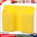 Wall Mounted Storage Box Mobile Phone Plug Remote Control Holder (Yellow) Newly