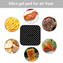 Silicone Air Fryer Liner Steamer Fry Baking Inner Oil Mats (Black Square S)