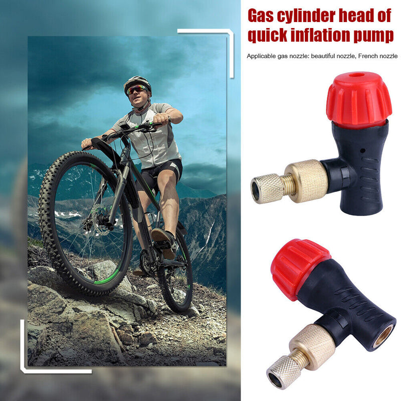CO2 Inflator Portable Hand Pump Schrader Presta Valve Adapter Cycling Bike Pump
