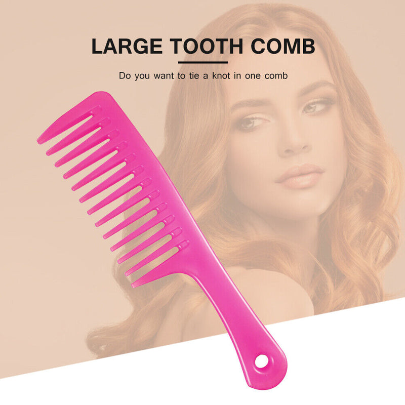 Anti-static Large Wide Tooth Curly Hair Hairstyling Handle Comb for Barber
