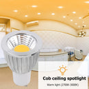 GU10 LED Light Bulb AC85-265V COB LED Spotlight 12W Lamp for Home Decoration