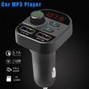 Transmitter Wireless Bluetooth 5.0 2 USB Fast Charger Adapter Radio MP3 Player