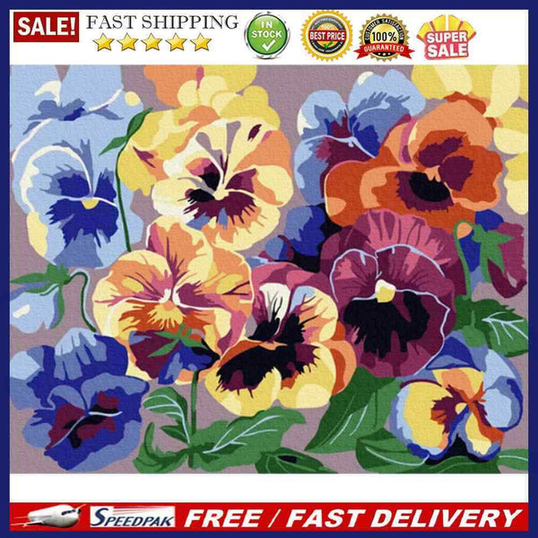 Oil Painting By Number Flowers Art Oil Digital Picture Home Wall Decor for Gi