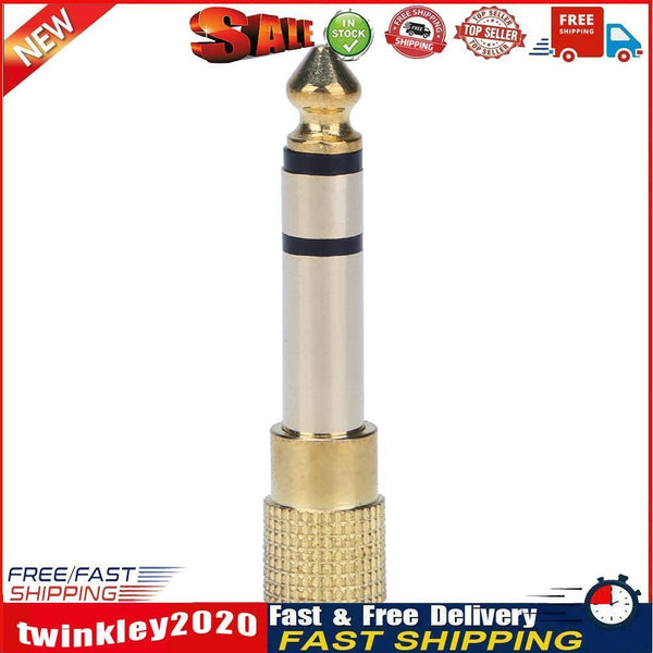 3.5mm Female to 6.5mm Male Headphone to Stereo Microphone Jack Adapter Newly