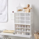 Dustproof Storage Box 9 Grids Desktop Transparent Household Drawer Storage Box