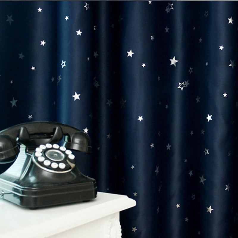 Full Blackout Shading Stars Bedroom Balcony Curtains Hook Grommet Purdah(2)