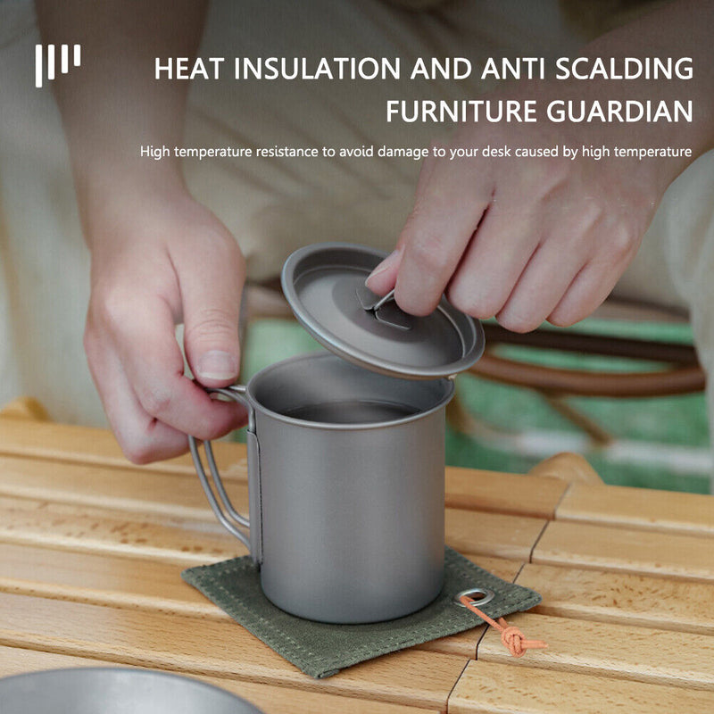 Hot Mats Outdoor Canvas Coasters Pads Heat Resistant Oil-proof Waterproof Table