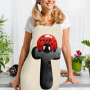 Ladybug T Linen Kitchen Apron Household Waterproof Pinafore Bibs (82x68cm)