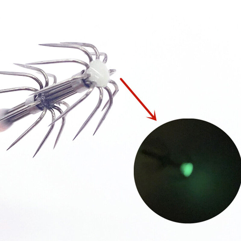 2pcs Wood Shrimp Fishing Squid Jigs Lure Cuttlefish Hook Fishing Explosion Hook