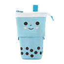 Creative Retractable Canvas Pen Holder Large Milk Tea Stationery Organizer Box