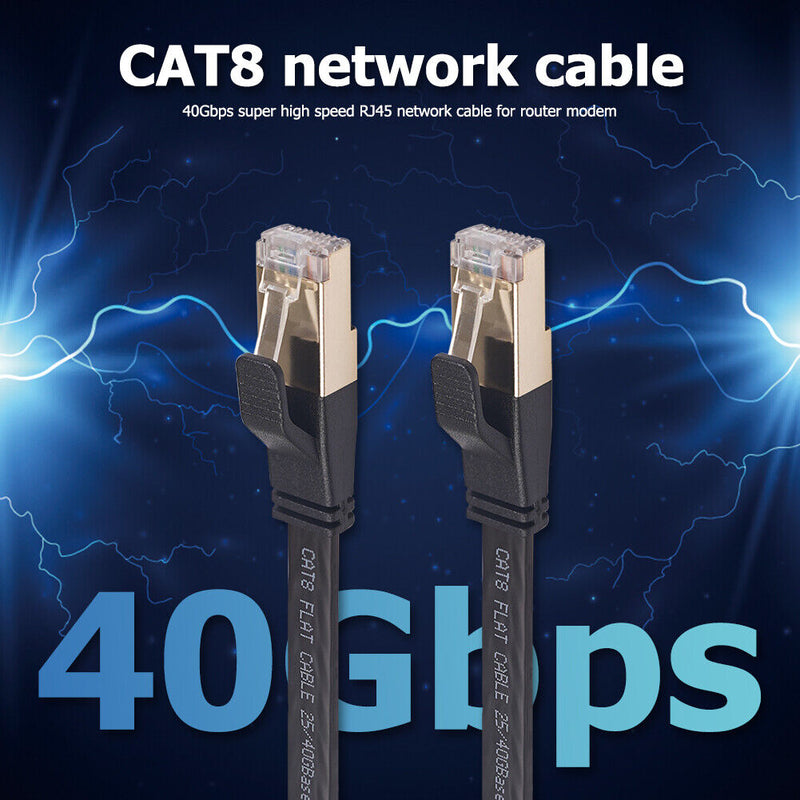 40Gbps Cat8 Ethernet Cable SFTP RJ45 LAN Patch Cord for Router Modem (7.6m)