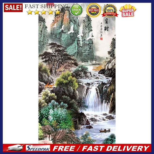 Waterfalls Oil Paint By Numbers Kits DIY Handpainted on Canvas Wall Art Picture