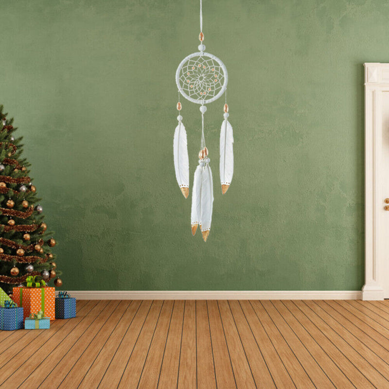 Catch Dream Net DIY Material Hand Painted Feathers Wind Chime Hanging Adornment