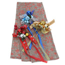 High - end creative bar flower linen wine set snowman red wine bottle sets-15094