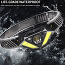 XPG+COB LED Powerful Headlamp Wave Induction Waterproof Outdoor Safety Headlight