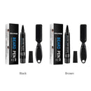 Four Prong Beard Filler Pencil Waterproof Moustache Shape Pen (Dark Brown)