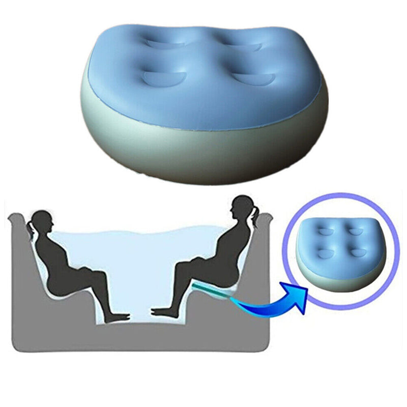 SPA Inflatable Cushion Tub Anti-Hemorrhoids Inflatable Seat Bath Pad (Blue)