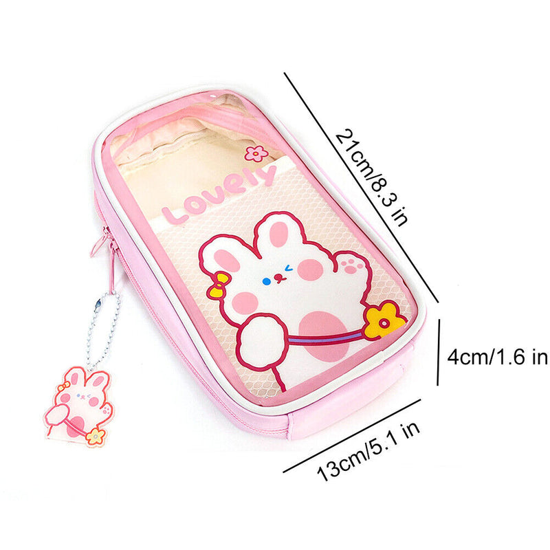#A Clear Pencil Boxes Large Capacity Stationery Zipper Pencil Pouch School Suppl