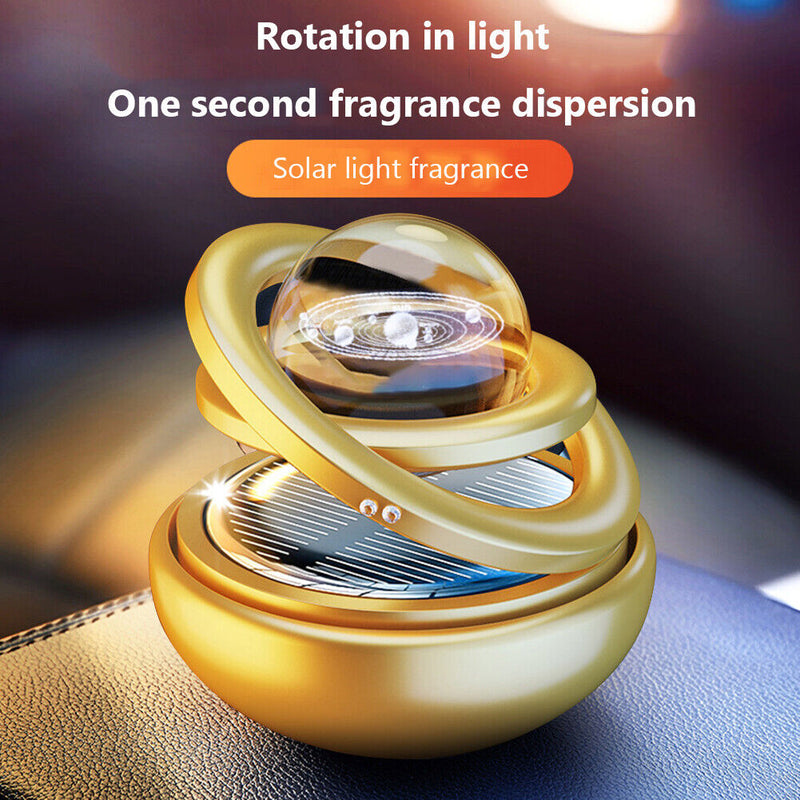 #A Solar Car Air Freshener 360 Degree Rotation Perfume Diffuser Ornament Decorat