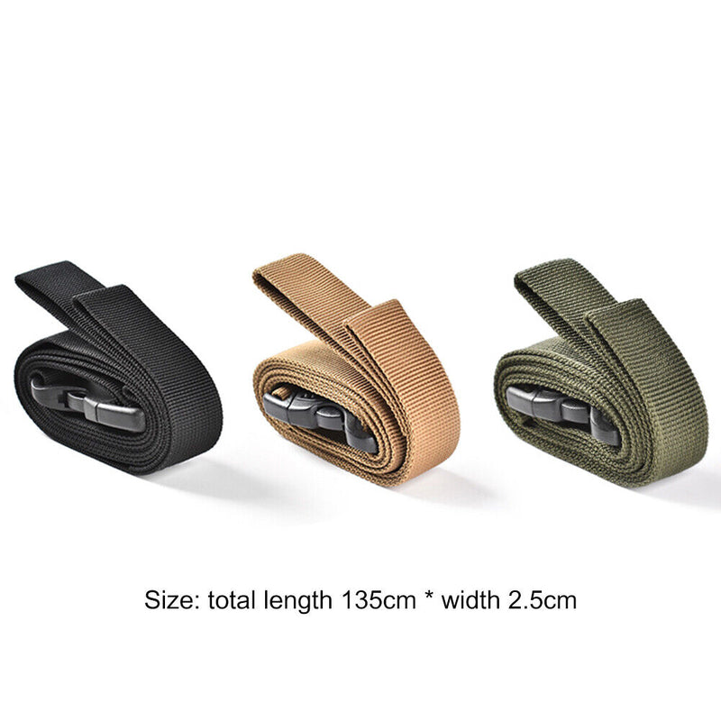 Outdoor Camping Cargo Storage Tied Belt Travel Luggage Buckle Strap (Black)