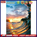 Rhinestone Picture Colorful Wave 5D DIY Full Round Drill Diamond Painting Art