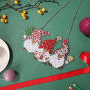 DIY Applique Diamond Three Gnomes Wall Hanger Acrylic Craft Door Pendant Newly