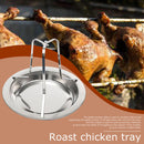 Stainless Steel Chicken Roaster Rack Plate Non Stick DIY BBQ Grill Stand