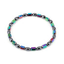 Women Therapy Health Care Hematite Round Stretch Anklet Jewelry Bracelet(1)