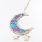 Wooden Eid Mubarak Hanging Pendant Moon Ornament Ramadan Decor (JM00463)