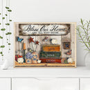 11CT Full Cross Stitch Bless Our Home Counted DIY Wall Crafts Home Decorations