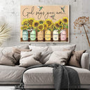 50X40cm English Sentence Frameless Oil Paint By Numbers Painted Picture Craft