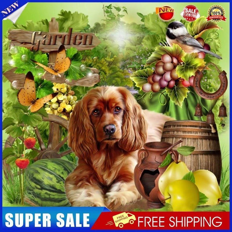 Full Round Drill Picture DIY Costume Dog Diamond Painting Poster (W567)