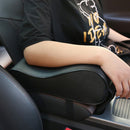 PU Leather Memory Foam Car Console Armrest Cushion Auto Accessories (Black)